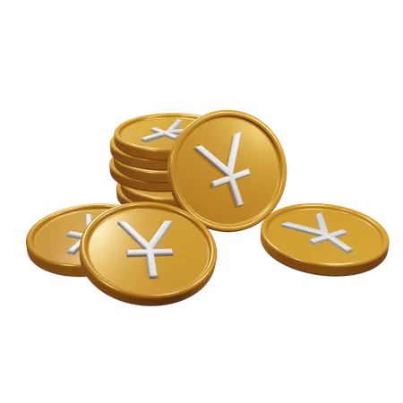 Moedas de yuans  3D Icon