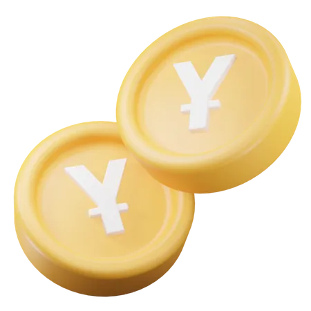 Moedas de yuans  3D Icon