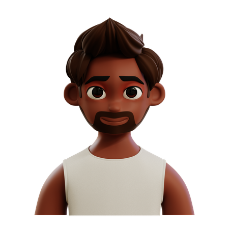 Mohawk Haired Man Avatar  3D Icon