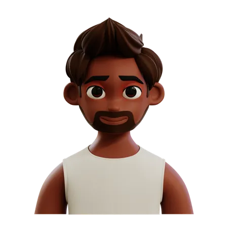 Mohawk Haired Man Avatar  3D Icon