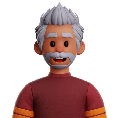 MOHAWK MAN WITH MUSTACHE  3D Icon