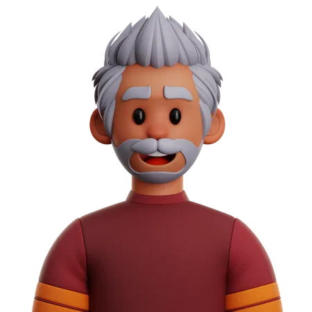 MOHAWK MAN WITH MUSTACHE  3D Icon