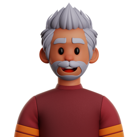 MOHAWK MAN WITH MUSTACHE  3D Icon