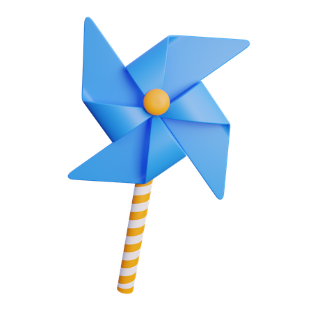 Moinho de vento de papel  3D Icon