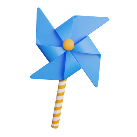 Moinho de vento de papel  3D Icon