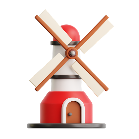 Moinho de vento  3D Icon