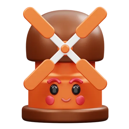 Moinho de vento  3D Emoji