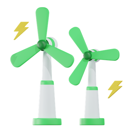 Moinho de vento elétrico  3D Icon