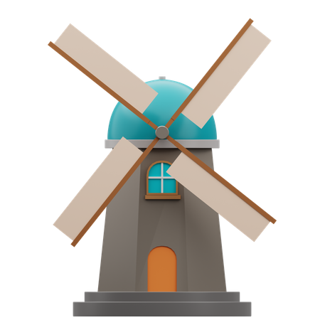 Moinhos de vento holandeses  3D Icon