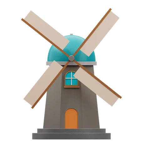 Moinhos de vento holandeses  3D Icon