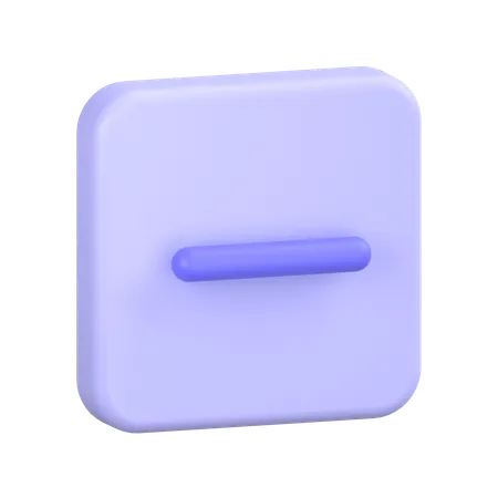 Moins  3D Icon