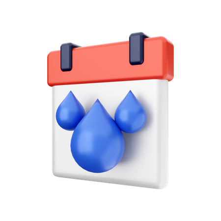 Mois de pluie  3D Illustration