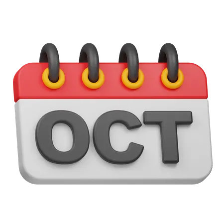 Mois d'octobre  3D Icon