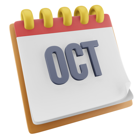 Mois d'octobre  3D Icon