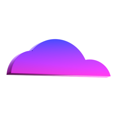 Moitié de nuage  3D Icon