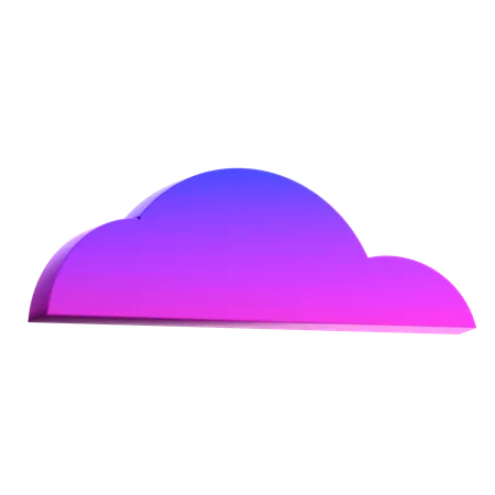 Moitié de nuage  3D Icon