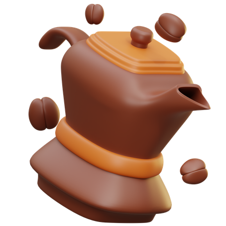 モカポット  3D Icon