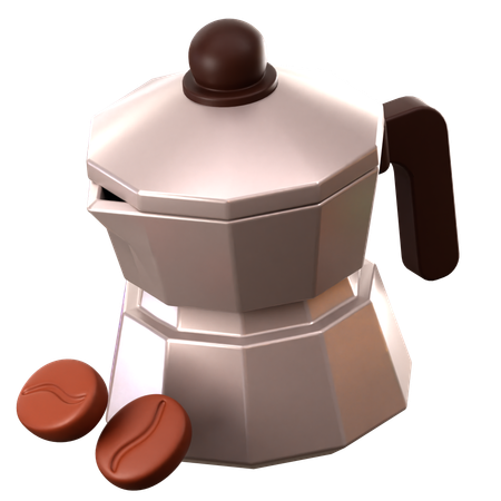 Moka pot coffee  3D Icon