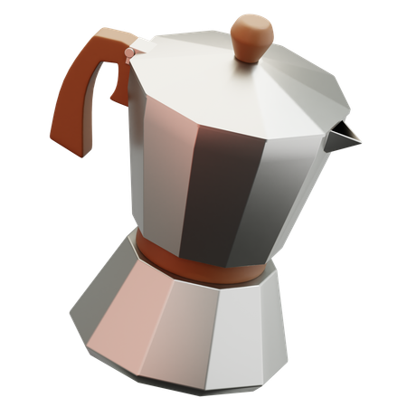 Moka Pot Coffee Maker  3D Icon
