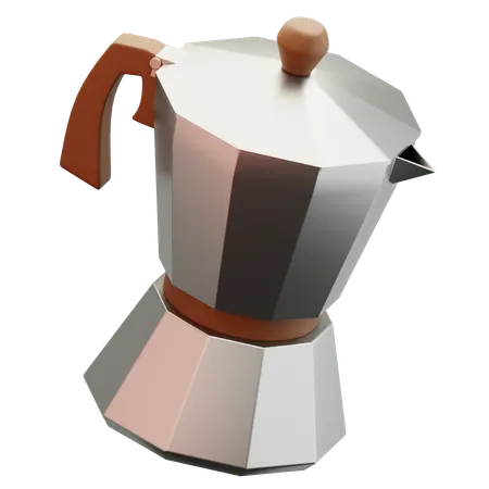 Moka Pot Coffee Maker  3D Icon