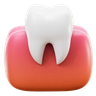 3d molar tooth emoji