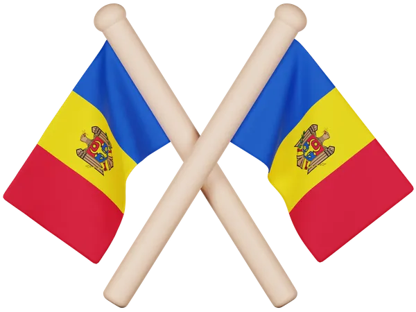 Moldova Flag  3D Icon