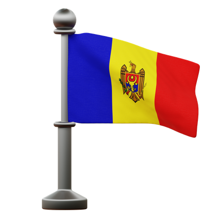 Moldova Flag  3D Icon