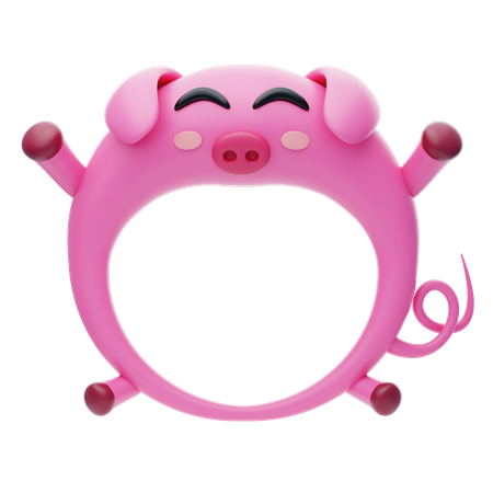 Quadro animal em forma de porco  3D Icon
