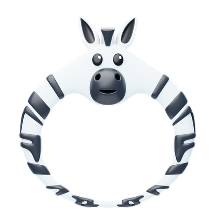 Quadro animal em forma de zebra  3D Icon