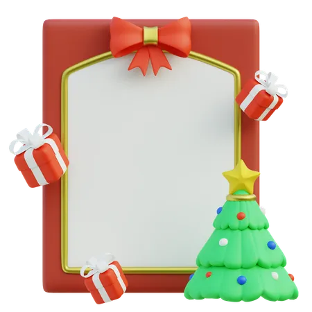 Moldura de natal com toque festivo  3D Icon