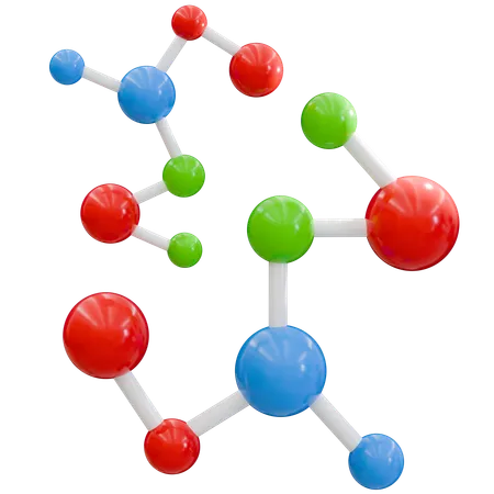 Molecular Structure Model  3D Icon