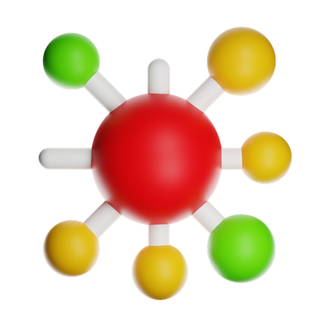 分子  3D Icon