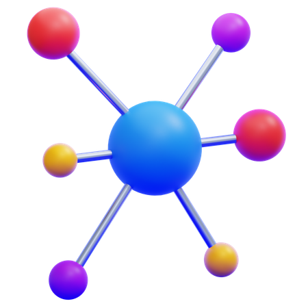 Molecule Model  3D Icon