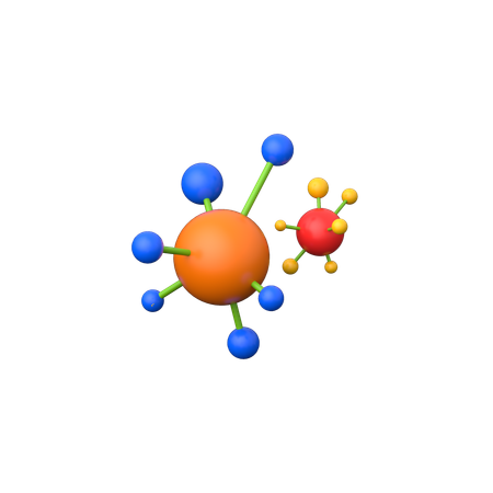 Moleküle  3D Icon