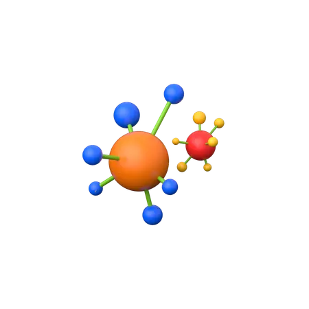 Moleküle  3D Icon