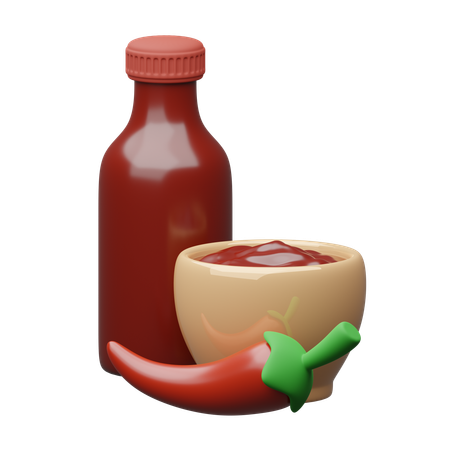 Molho picante  3D Icon