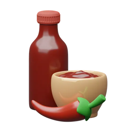 Molho picante  3D Icon