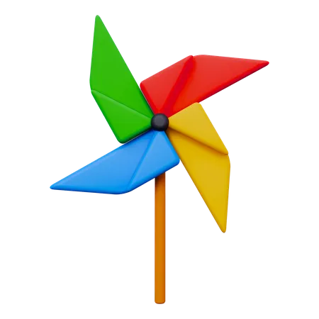 Molino de viento de papel  3D Icon