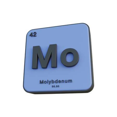 Molybdenum  3D Illustration