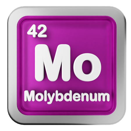 Molybdenum Periodic Table  3D Icon