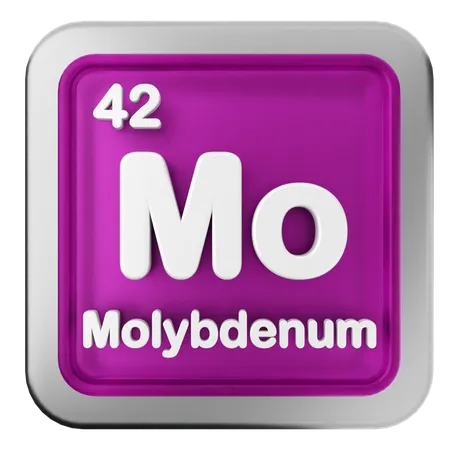 Molybdenum Periodic Table  3D Icon