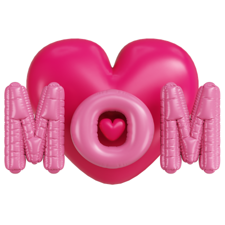 Mom Balloons  3D Icon