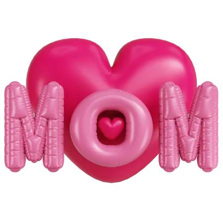 Mom Balloons  3D Icon