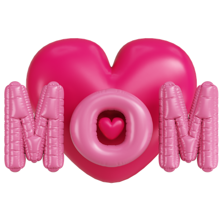 Mom Balloons  3D Icon