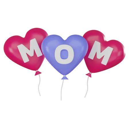 Mom Balloons  3D Icon