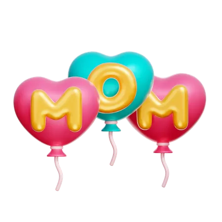 Mom Balloons  3D Icon