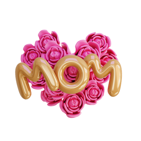Mom Flower Decoration  3D Icon