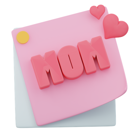 Mom Post Stamp  3D Icon