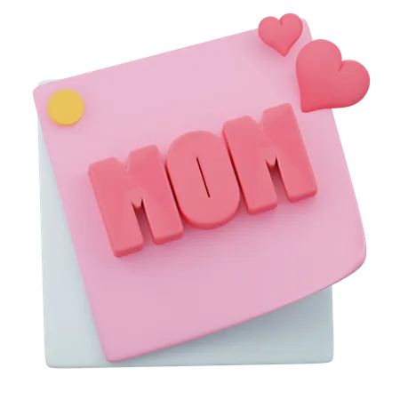 Mom Post Stamp  3D Icon