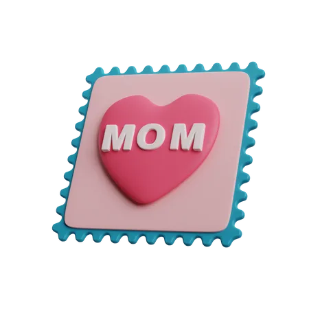 Mom Post Stamp  3D Icon